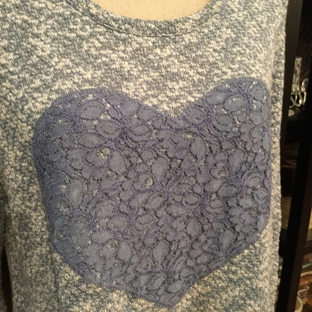 💙 NEW! STYLE & CO Heart Oversized Sweater 💙